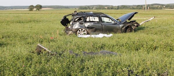BMW, вылетевший в кювет в Берестовицком районе BMW, вылетевший в кювет в Берестовицком районе - Sputnik Беларусь