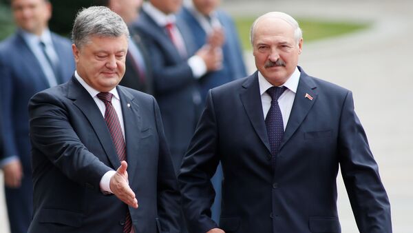 Президент Украины Петр Порошенко (слева) и президент Беларуси Александр Лукашенко - Sputnik Беларусь