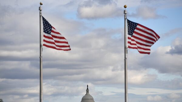 Вид на Капитолий в в Вашингтоне (округ Колумбия) - Sputnik Беларусь