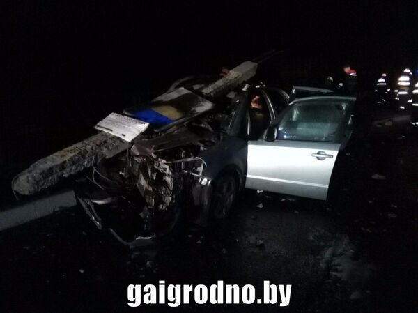 Ночная авария на улице Грандичской в Гродно - Sputnik Беларусь