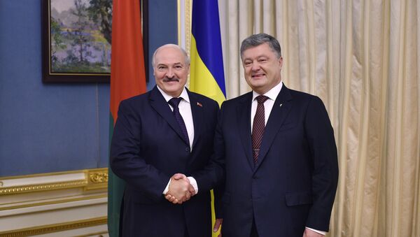 Президент Беларуси Александр Лукашенко с президентом Украины Петром Порошенко в Киеве - Sputnik Беларусь