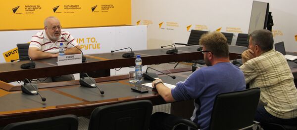 Владимир Рудой в пресс-центре Sputnik - Sputnik Беларусь