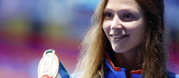 Обладательница бронзы ЧМ-2017 Александр Герасименя - Sputnik Беларусь