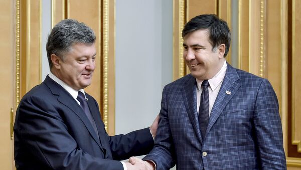 Петр Порошенко и Михаил Саакашвили - Sputnik Беларусь