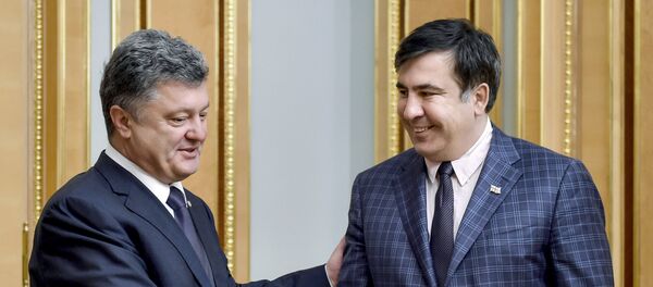 Петр Порошенко и Михаил Саакашвили Петр Порошенко и Михаил Саакашвили - Sputnik Беларусь