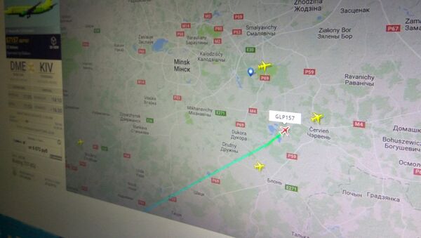 Карта с рейсом, которым летит вице-премьер РФ Рогозин - Sputnik Беларусь