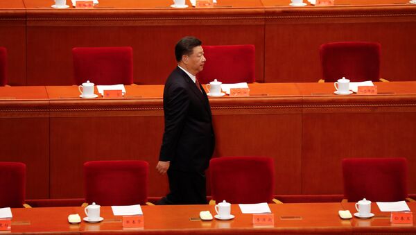 Председатель Китайской Народной Республики Си Цзиньпин на церемонии 90-летия создания Народно-освободительной армии Китая - Sputnik Беларусь