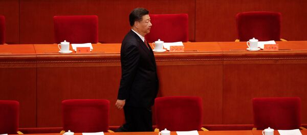 Председатель Китайской Народной Республики Си Цзиньпин на церемонии 90-летия создания Народно-освободительной армии Китая - Sputnik Беларусь