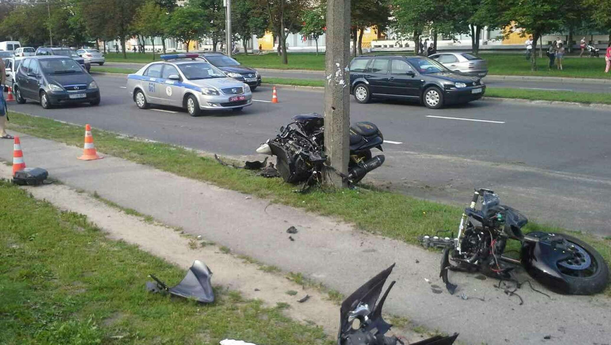 Минск разбился мотоциклист