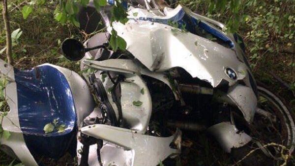 Разбитый в результате аварии мотоцикл BMW - Sputnik Беларусь