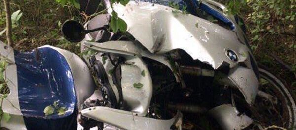 Разбитый в результате аварии мотоцикл BMW - Sputnik Беларусь
