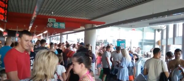 Видеофакт: сотни людей ждут в очереди, чтобы купить билет в Лебяжий - Sputnik Беларусь