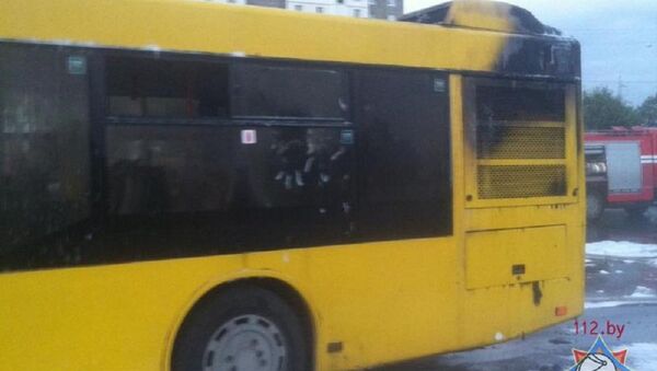 Последствия пожара в автобусе - Sputnik Беларусь
