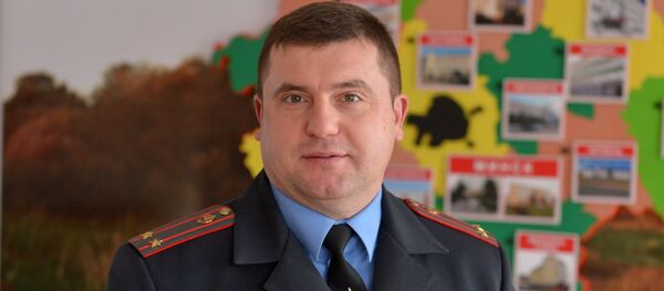 Начальник пресс-службы МВД по Минской области Евгений Сачек Начальник пресс-службы МВД по Минской области Евгений Сачек - Sputnik Беларусь