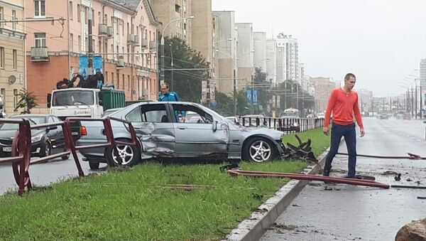 Авария на улице Маяковского в Минске - Sputnik Беларусь