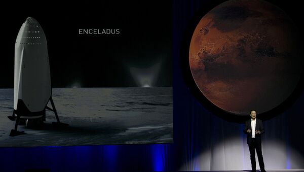 Илон Маск презентует проекты  SpaceX на космическом конгрессе - Sputnik Беларусь
