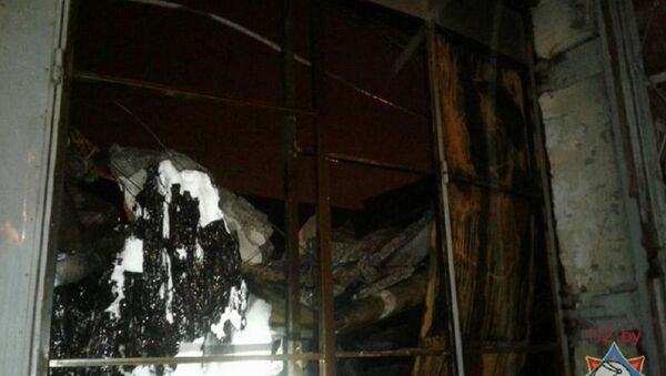 Пожар в здании домостроительного комбината в Минске - Sputnik Беларусь