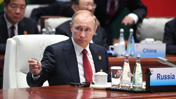 Президент РФ В. Путин на саммите лидеров БРИКС - Sputnik Беларусь