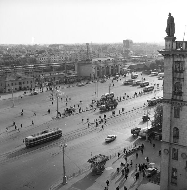 Привокзальная площадь в Минске, 1969 год. - Sputnik Беларусь