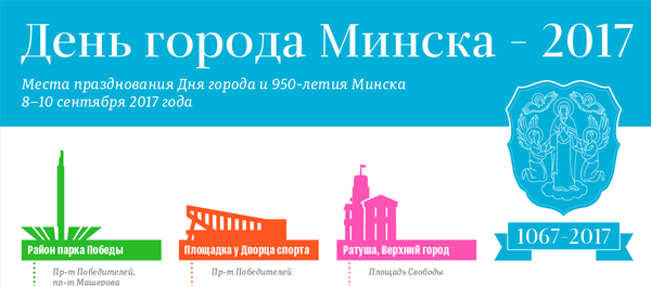 День города Минска 2017 – инфографика на sputnik.by - Sputnik Беларусь