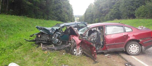 Два легковых автомобиля столкнулись под Дзержинском - погибли два человека - Sputnik Беларусь