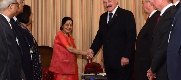 Встреча Александра Лукашенко с главой МИД Индии Сушмой Сварадж - Sputnik Беларусь