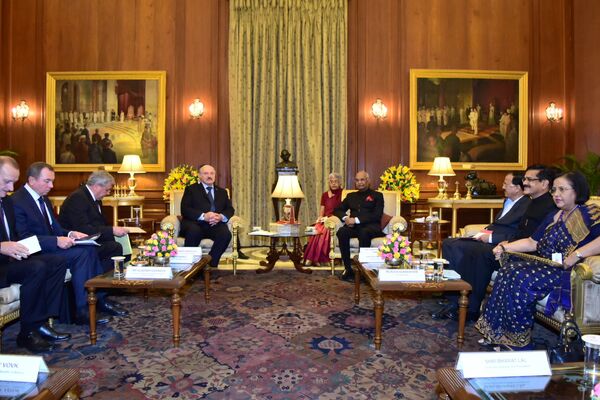 Встреча президентов Беларуси и Индии Александра Лукашенко и Рама Натха Ковинда прошла в Нью-Дели в президентском дворце Раштрапати-Бхаван - Sputnik Беларусь