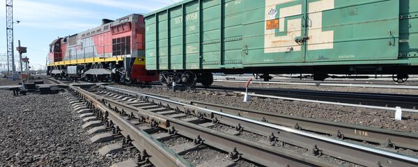 Тепловоз с грузовыми вагонами - Sputnik Беларусь