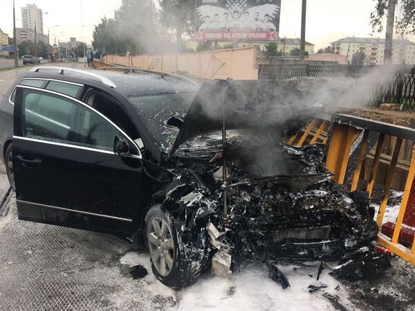 Последствия ДТП на Платонова в Минске - Sputnik Беларусь