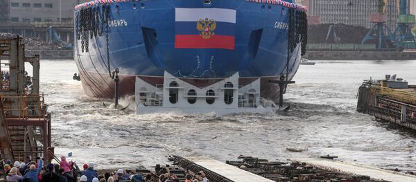 Спуск на воду атомного ледокола Сибирь в Санкт-Петербурге - Sputnik Беларусь