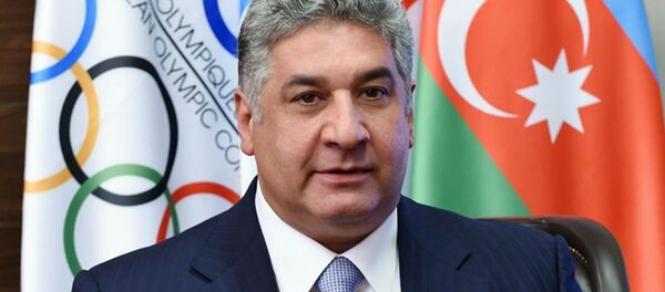 Сябра Каардынацыйнай камісіі Еўрапейскіх Алімпійскіх камітэтаў, міністр моладзі і спорту Азербайджана Азад Рагімаў - Sputnik Беларусь