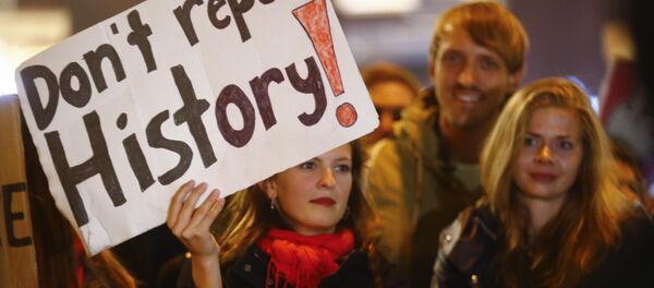 Демонстрации после выборов в Германии Демонстрации после выборов в Германии - Sputnik Беларусь