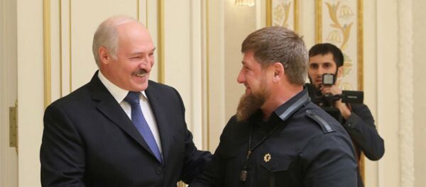 Александр Лукашенко во время встречи с Рамзаном Кадыровым - Sputnik Беларусь