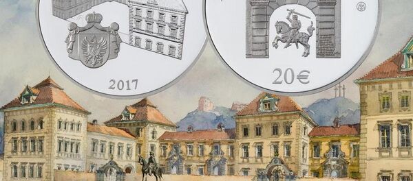 У Літве зрабілі новую калекцыйную манету з выявай Палаца Радзівілаў У Літве зрабілі новую калекцыйную манету з выявай Палаца Радзівілаў - Sputnik Беларусь