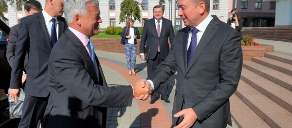 Встреча главы МИД Беларуси Владимира Макея и министра по делам Европы и Америки МИД Великобритании Алана Дункана - Sputnik Беларусь