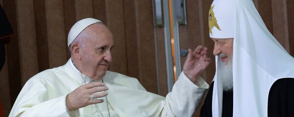 Встреча патриарха Московского и всея Руси Кирилла с папой римским Франциском - Sputnik Беларусь