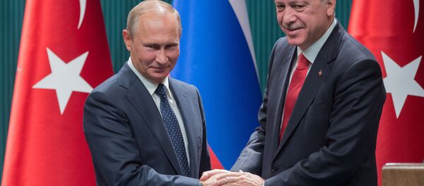 Президент РФ Владимир Путин и президент Турции Реджеп Тайип Эрдоган (справа) - Sputnik Беларусь