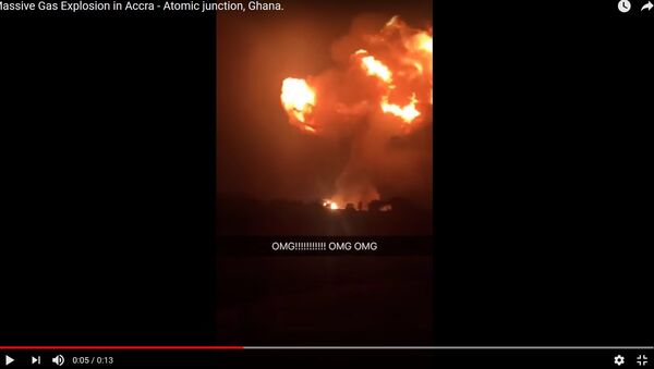 Появилось видео взрыва на газовой станции в Гане - Sputnik Беларусь