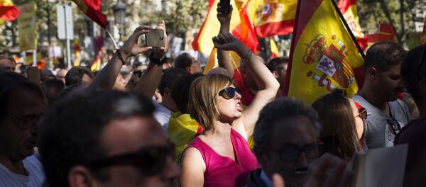 Митинг в защиту единства Испании в Барселоне - Sputnik Беларусь