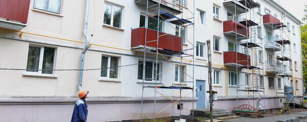 Дом, в котором проводится капитальный ремонт - Sputnik Беларусь
