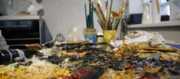 У майстэрні мастака, архіўнае фота У майстэрні мастака, архіўнае фота - Sputnik Беларусь