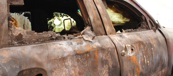 Сгоревший автомобиль, архивное фото - Sputnik Беларусь