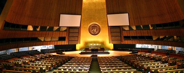 Зал заседаний в штаб-квартире ООН - Sputnik Беларусь