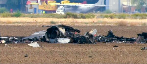 Истребитель F-18 разбился в Испании - Sputnik Беларусь