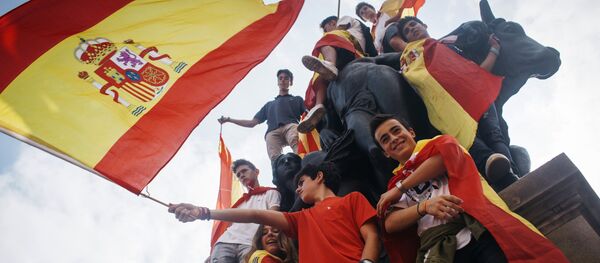 Акция в поддержку единства Испании в Барселоне - Sputnik Беларусь