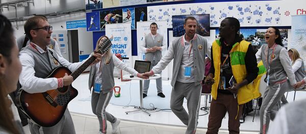 XIX Всемирный фестиваль молодежи и студентов - стенд Беларуси - Sputnik Беларусь