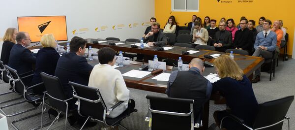 Пресс-конференция в МПЦ Sputnik - Sputnik Беларусь