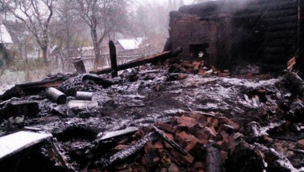 Последствия пожара в деревне Ломы в Витебской области - Sputnik Беларусь