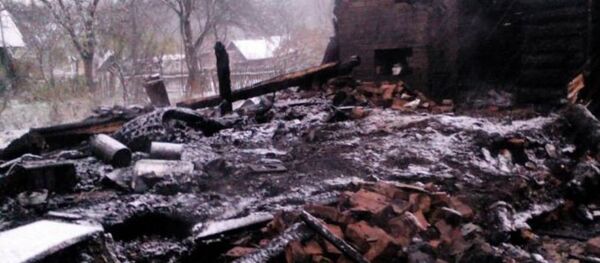 Последствия пожара в деревне Ломы в Витебской области - Sputnik Беларусь