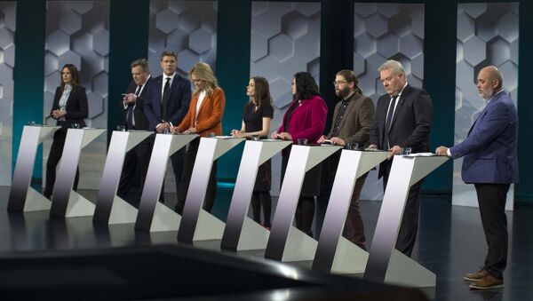 Теледебаты на внеочередных парламентских выборах в Исландии - Sputnik Беларусь